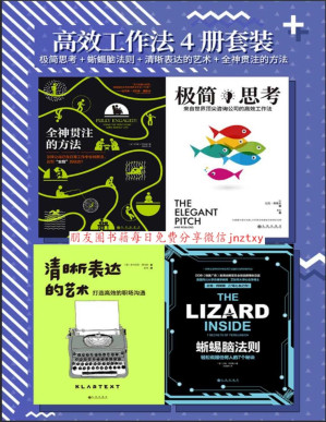 [PDF] 高效工作法4册套装 极简思考+蜥蜴脑法则+清晰表达的艺术+全神贯注的方法